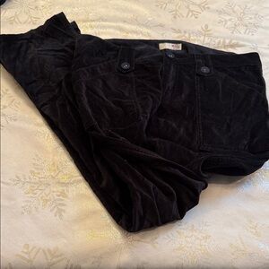 Joie Black and Pink Velvet Pants